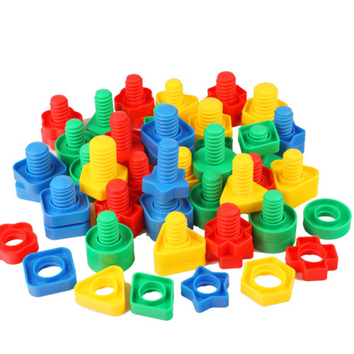 Children's DIY screwing screw toy shape matching blocks assembly intelligence early education Montessori screw set