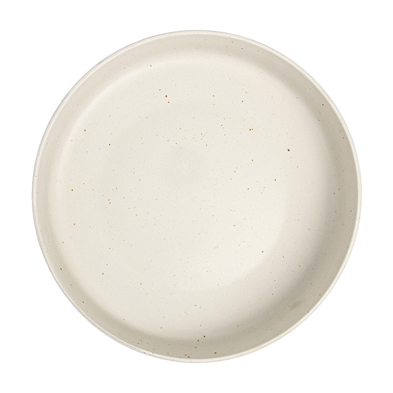 Retro viento tinta de sésamo puntos cerámicos platos profundos platos de platos caseros prácticos platos de ensalada de frutas platos de pasta