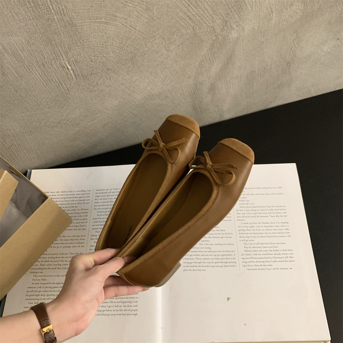 Балетки Dou Dou Shoes 2023 новый летний ретро нежный темперамент Феи Феи однотонные мягкие подсветки лёгкие одиночные туфли