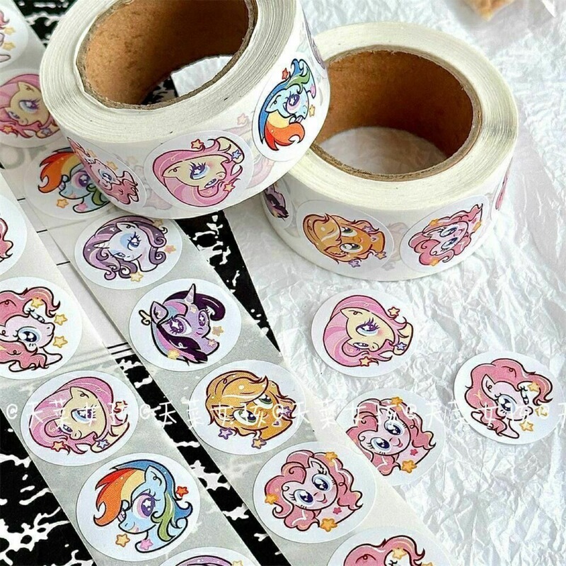 Little Red Book Popular My Little Pony Roll Stickers Handbook Material Decorative Material Envelope Sealing Stickers Dot Stickers