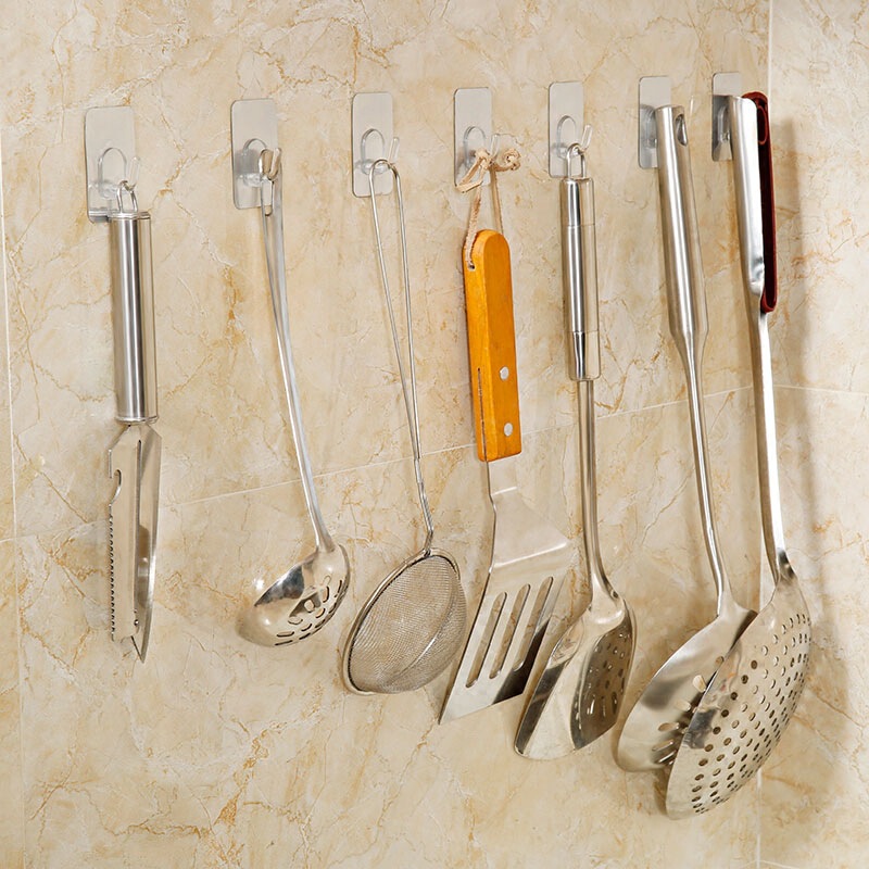 No-Punch Kitchen Adhesive Hooks, Wall Traceless Debris Small Hooks, Bathroom Bathroom Nail-Free Adhesive Hooks