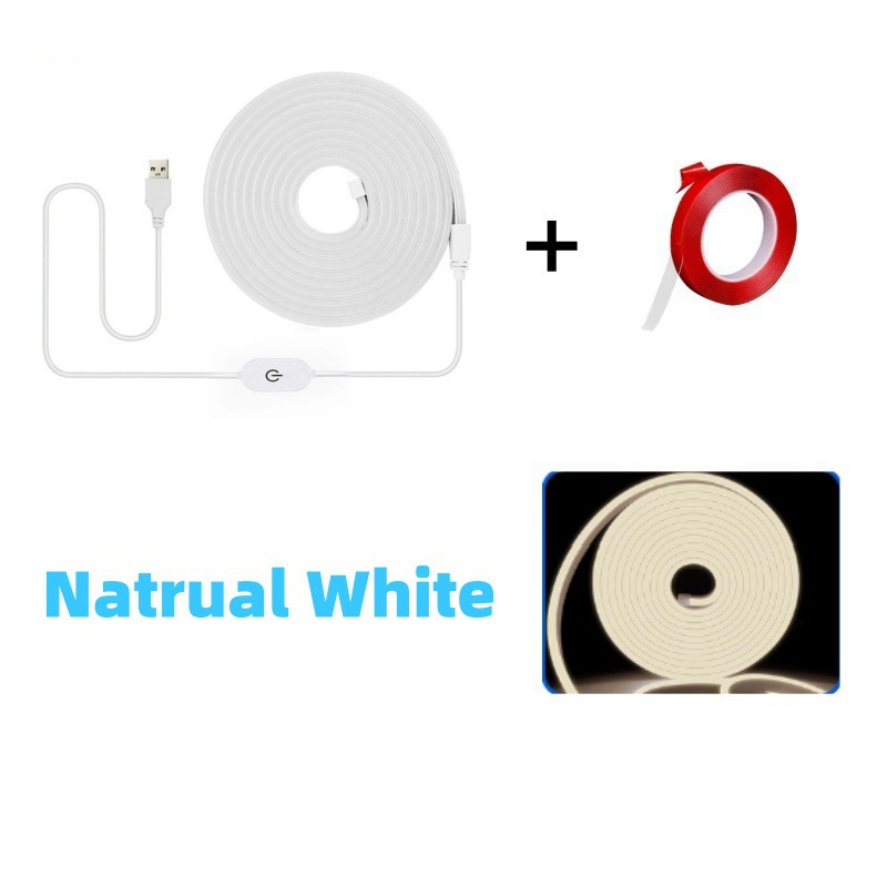 Interruptor táctil luz de neón con luz flexible de silicona con luz impermeable al aire libre caballo corriendo luz suave luz de relleno de espejo luz táctil