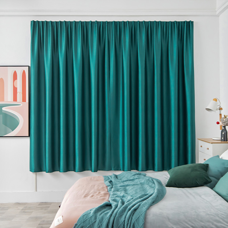 Comercio exterior transfronterizo, cortinas de velcro de Blog totalmente sombreadas, instalación sin perforación, tela para el sol autoadhesiva, protección solar y aislamiento térmico