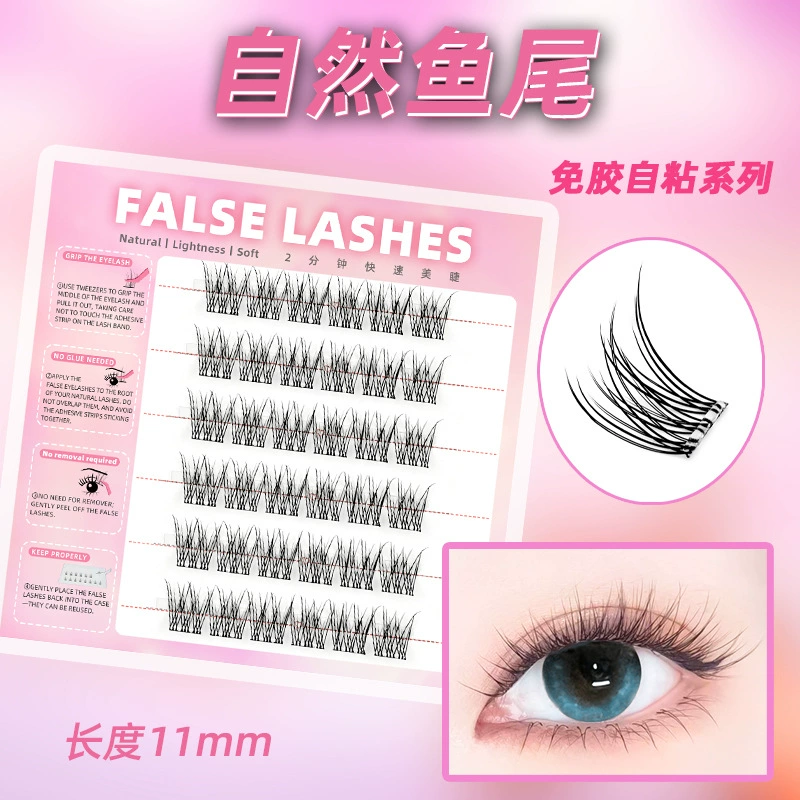Capacious self-adhesive false eyelashes for eyelashes