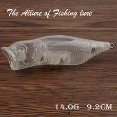 G52 sea fishing wave climbing transparent blank body 9.2CM/14.0G, processing lures fishing tackle wholesale bait