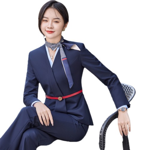2023中国移动工作服营业厅女衬衫工装营业员新款长袖西服套装外套