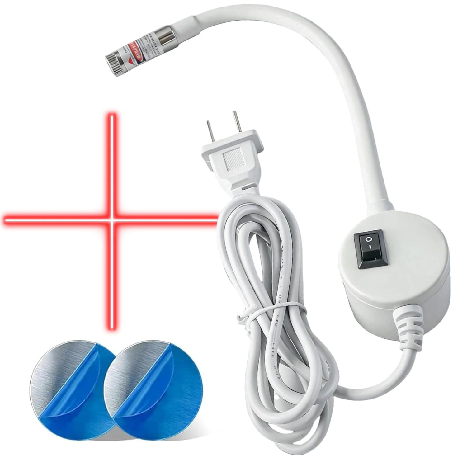 Luz de máquina de coser roja y verde cruz láser 360 ° giratoria portátil USB máquina de coser cruz luz de posicionamiento