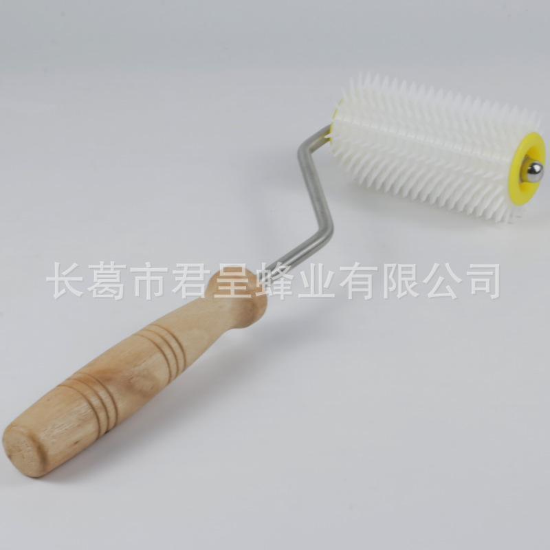 养蜂工具脱胶器滚轮式采胶器采胶板刮蜂胶器木把塑料滚轮塑料滚轮