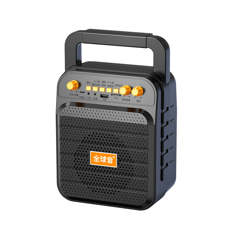 屋外用Bluetooth小型音楽楽器スピーカー、ポータブル、大音量、充電式マイク、スクエアダンス、呼び出し、集金用|undefined