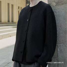 秋季时尚潮流感简约干净舒适百搭男士休闲开衫卫衣图片色现货整单