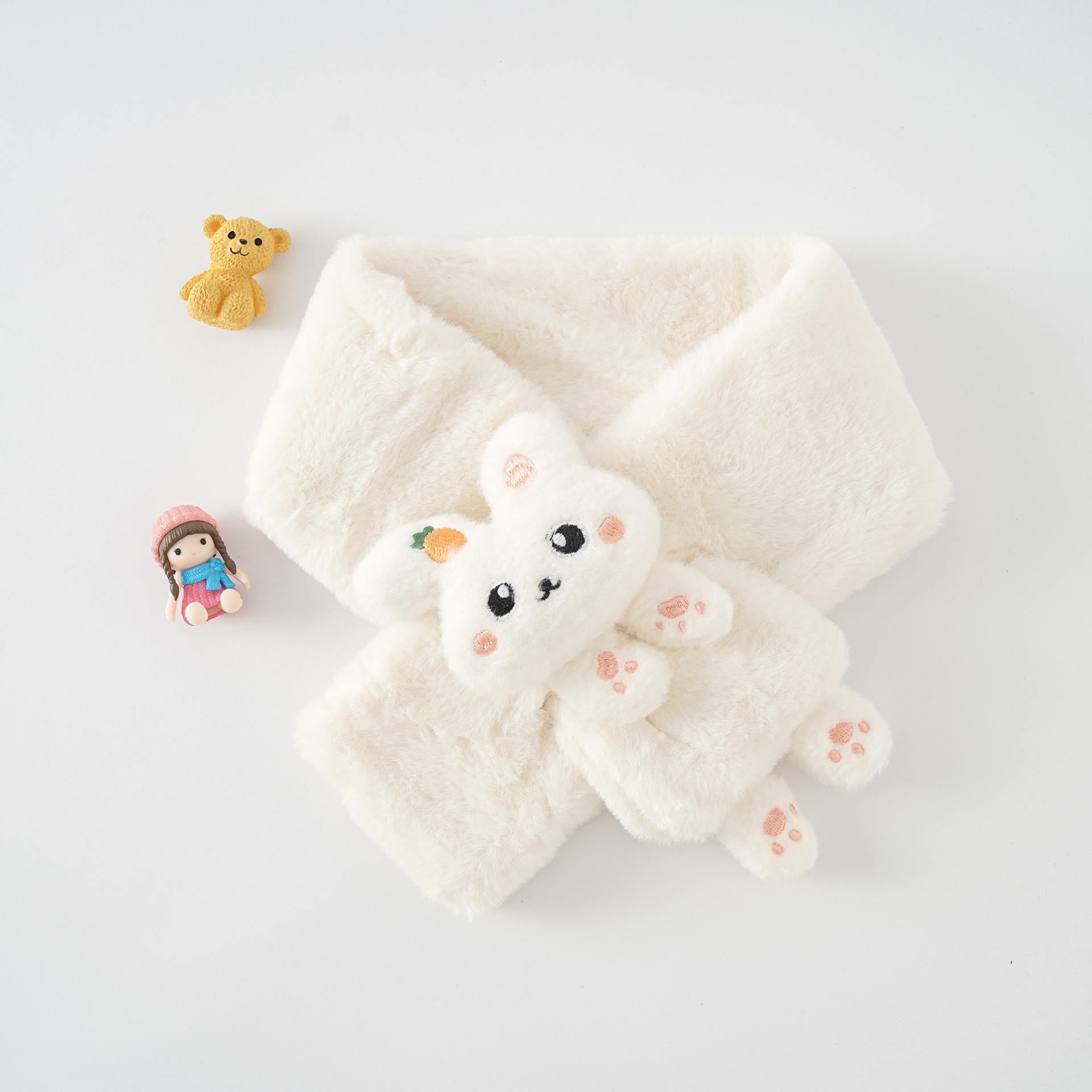 Bufanda de los niños de otoño e invierno de las niñas estilo coreano bebé niñas felpa cálida bufanda Otoño e Invierno Nuevo image 6