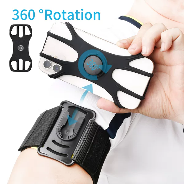 Upgraded version detachable rotating arm wrist strap sports running riding outdoor mobile phone case mobile phone bag arm bag comfortable F