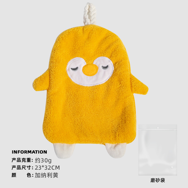 Fábrica personalizada toallas de coral creativas colgantes lindas toallas de toallas de toallas de absorción de agua espesar para el hogar