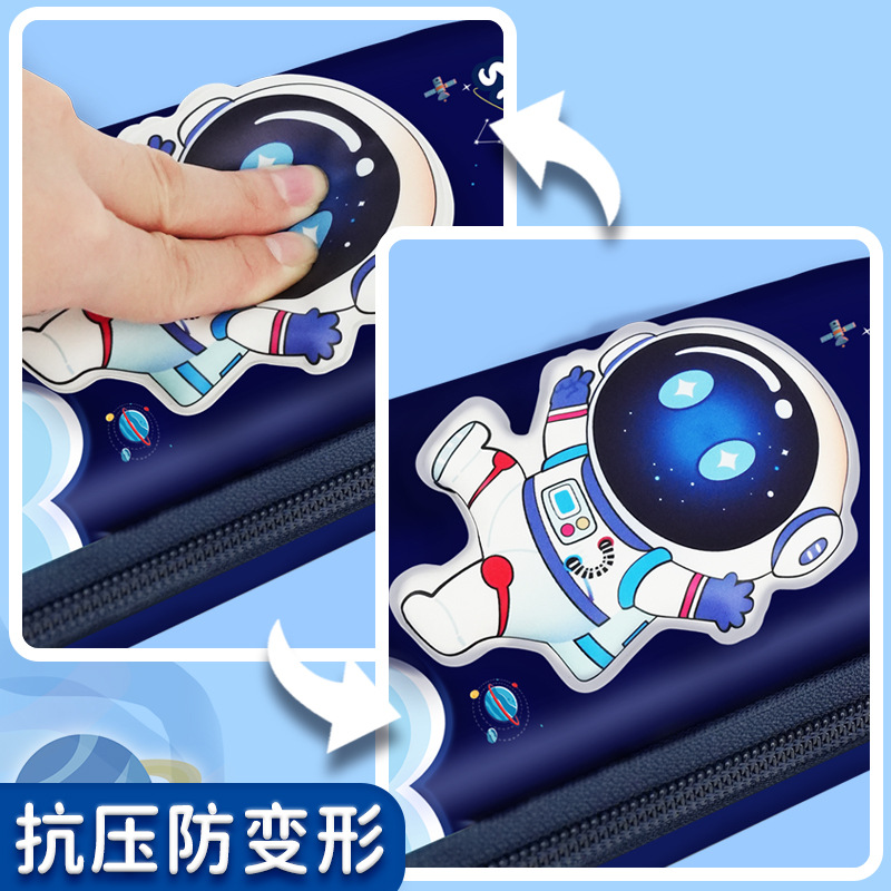 Nueva caja de lápiz para estudiantes de primaria, bolsa de papelería resistente a la suciedad de gran capacidad, caja de lápiz descomprimida 3D, sensación avanzada, bolsa de lápiz gruesa de escuela secundaria