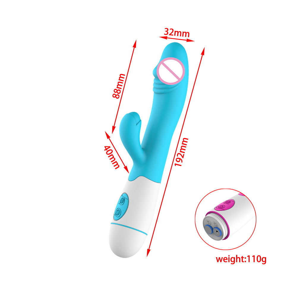 30-Frequency Silicone G-Spot Dual-Stimulation Vibrator with Body-Control Settings — detail image 9