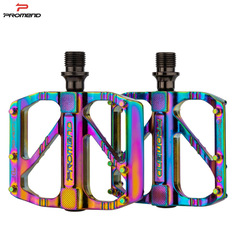 Bicycle Pedal with Three Bearings, Aluminum Alloy Electroplated Colorful Anti-Slip Road Bike Pedal Bearing Folding Pedal