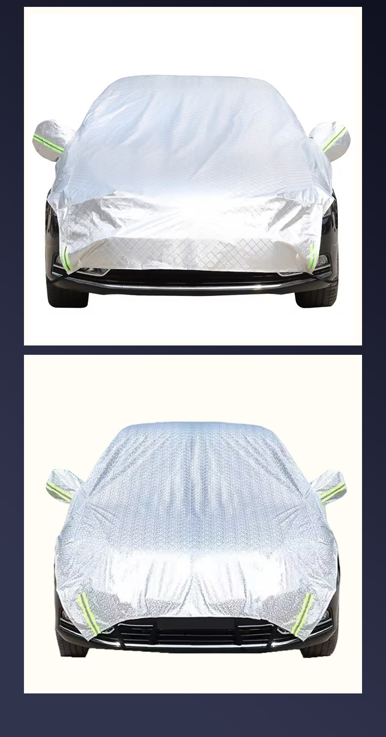 Car Cover Half-Cover Sun Protection Heat Insulation Sunshade Universal for All Seasons Thickened Car Cover Half-Cover Sunshade Wind Protection