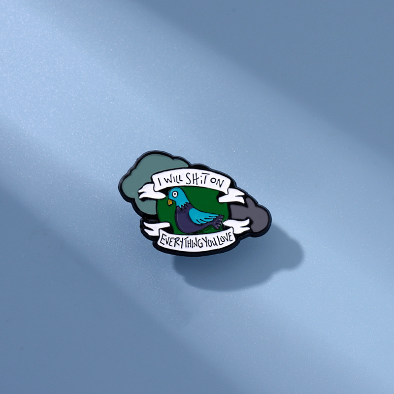 Stoving Varnish Design Cartoon Style Pin Letter Alloy Stoving Varnish Unisex Brooches