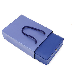 Blue kraft paper bag, simple gift bag, handbag shopping bag jade jewelry clothing handbag card paper bag 