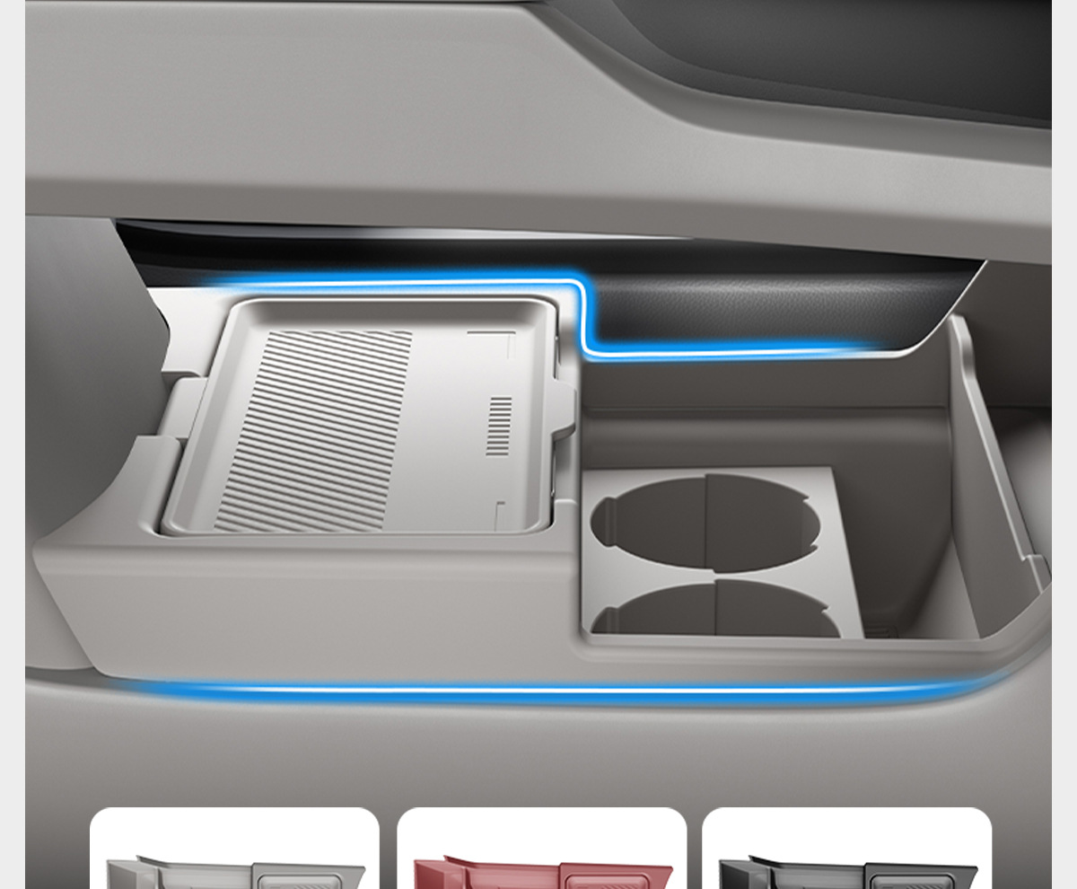 Suitable for 25 Models of Cadillac Xt5, Silicone Storage Box under the Center Console, Storage Box, Decorative Accessories