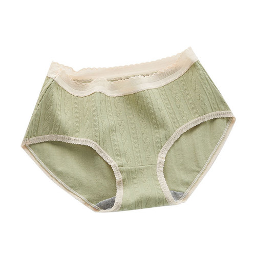 Orange inner banana concave underwear cotton ladies lace stripes fresh Korean style sewing jacquard comfortable briefs factory direct sale