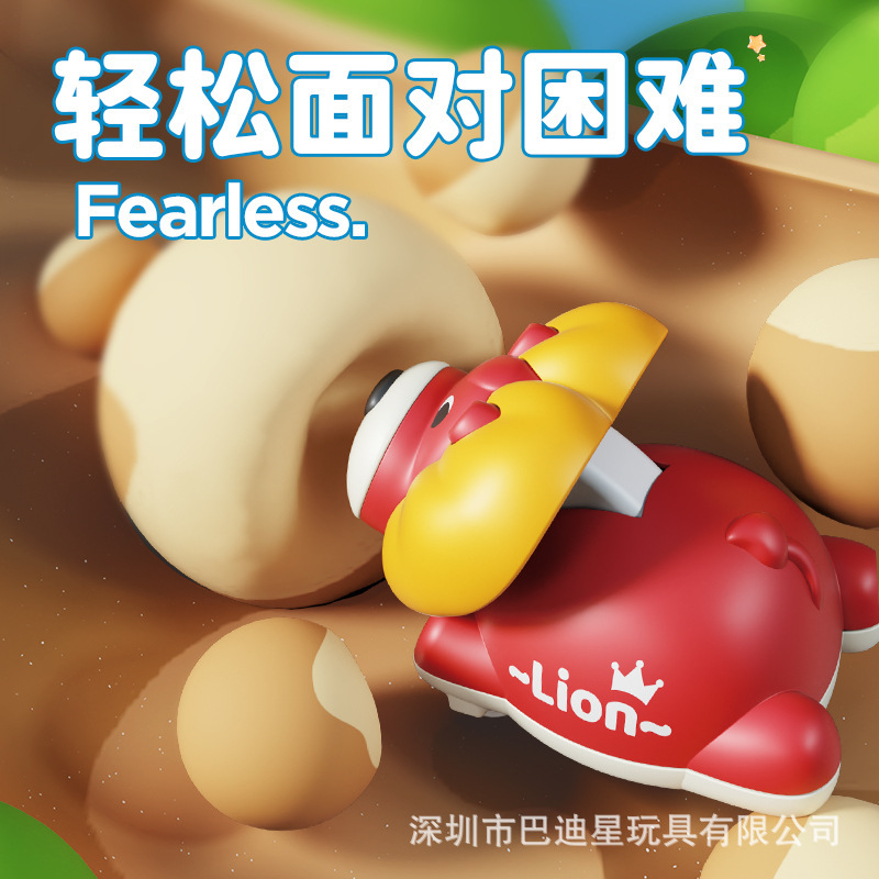 Exportación transfronteriza de dibujos animados para niños con forma de coches de inercia de compresión conejo cerdo perro león animal coche de juguete