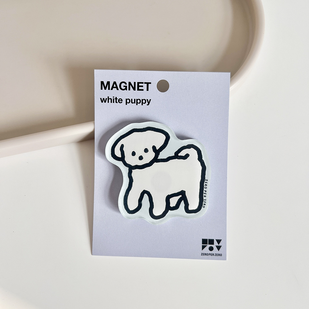 Corea del Sur zeroperzero familia ilustración de padres e hijos pegatinas de refrigerador acrílico imán magnético pegatinas de fotos