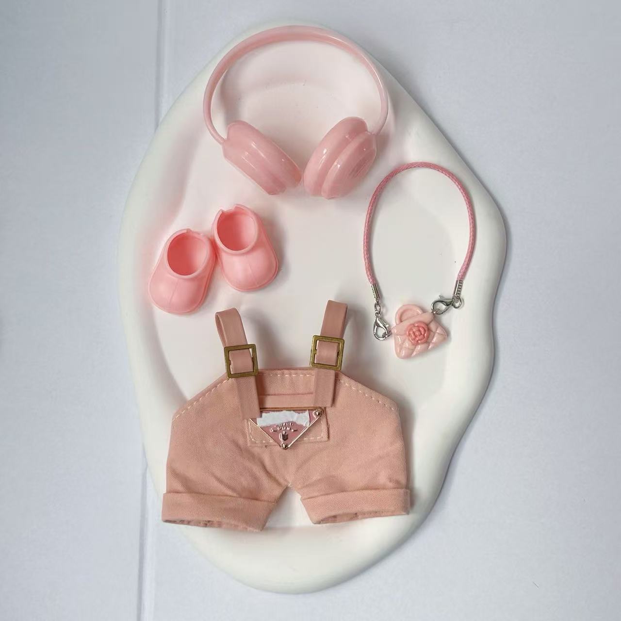 Coleccion de ropa de muñeca de labu creativa de 17cm muñeca de vestir con set de ropa de muñeca de labubu