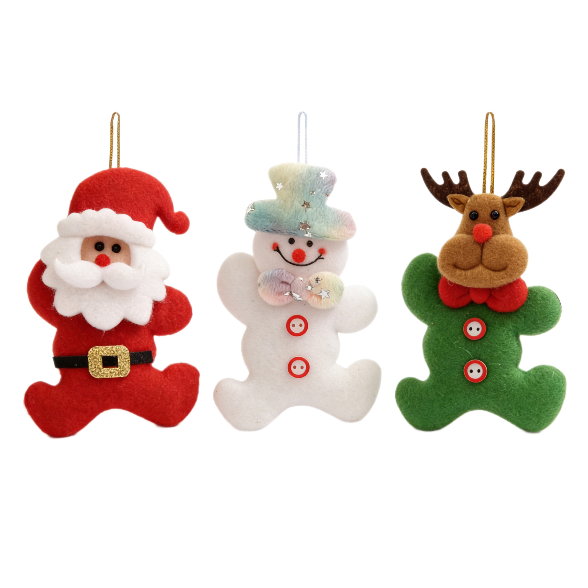 2026 nuevo fieltro colgante de Navidad Papá Noel muñeco de nieve reno decoración accesorios de árbol de Navidad hechos a mano DIY