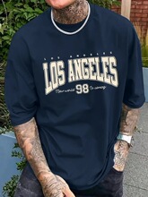 Fashionable new men's summer Los Angeles printed breathable