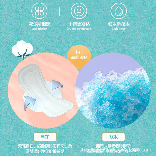 Medical sanitary napkin factory wholesale ultra-thin yew negative ion day and night pads full box aunt napkin