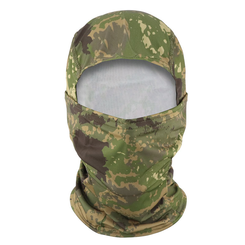 Verano camuflaje de seda de hielo todo en uno capucha de ciclismo al aire libre máscara de pesca protector solar