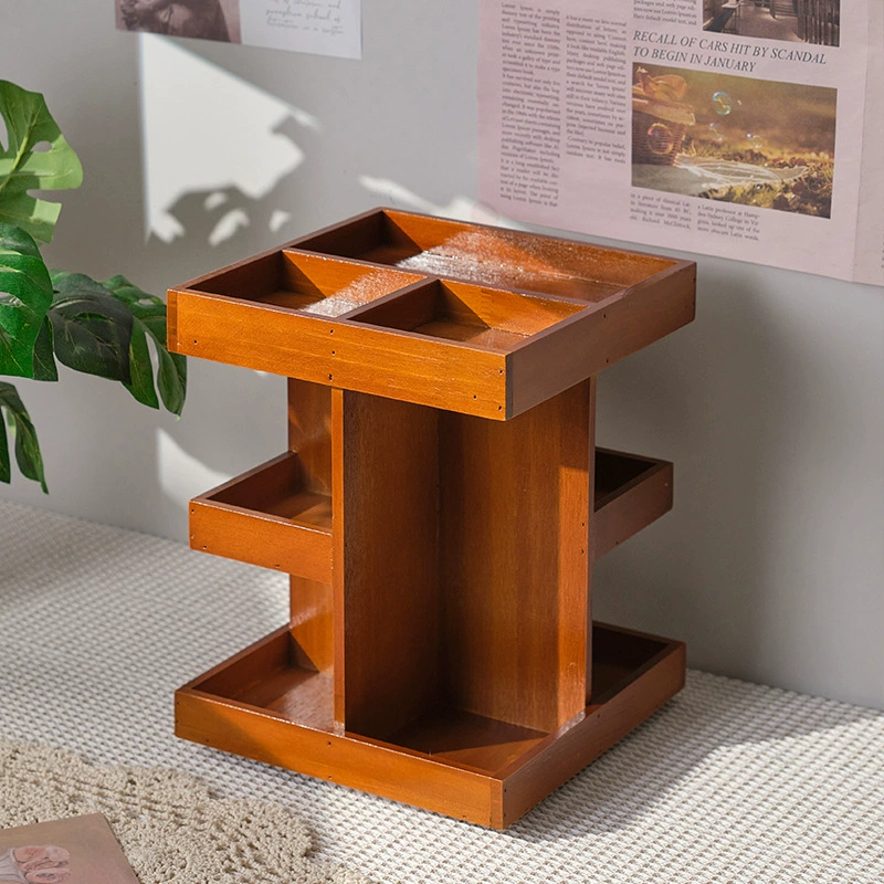 Table cosmetic wooden storage box, perfume, stand, storage system