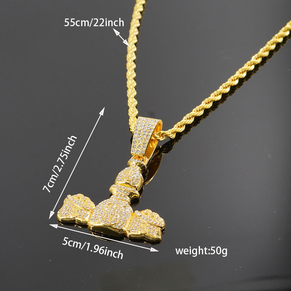 Hiphop moda callejera nueva bolsa de dinero colgante rapper personalidad hombre joyería versátil fábrica personalizada