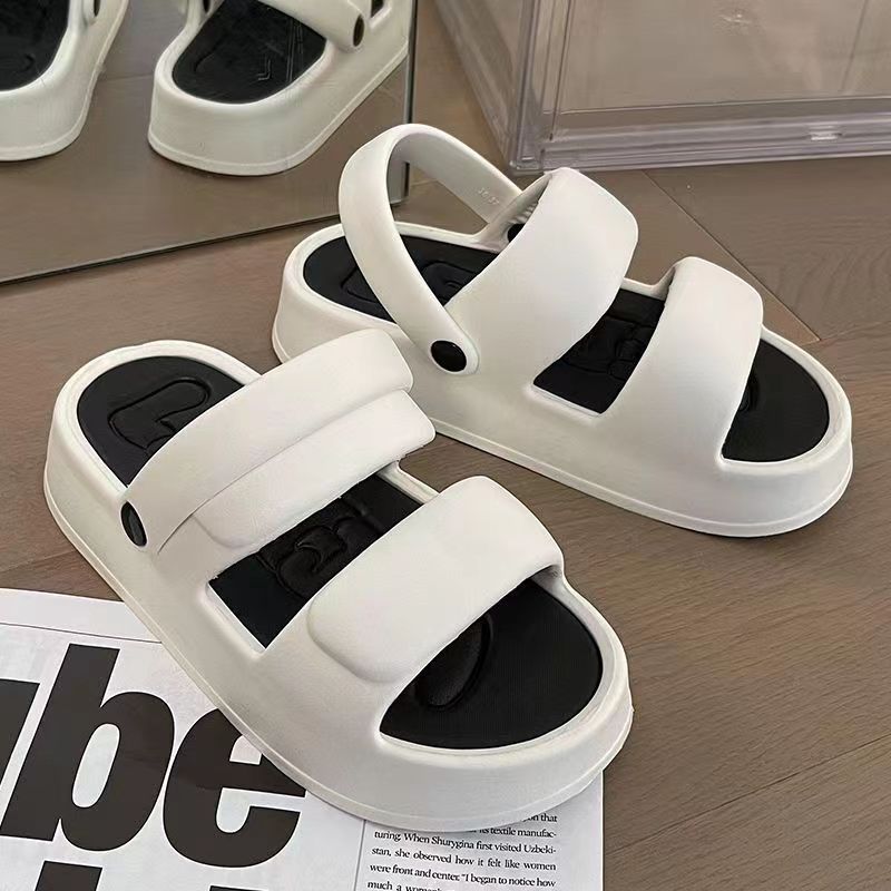 Sandallas de playa para hombres, moda de verano, EVA, zapatillas de conducción gruesas y suaves para mujeres