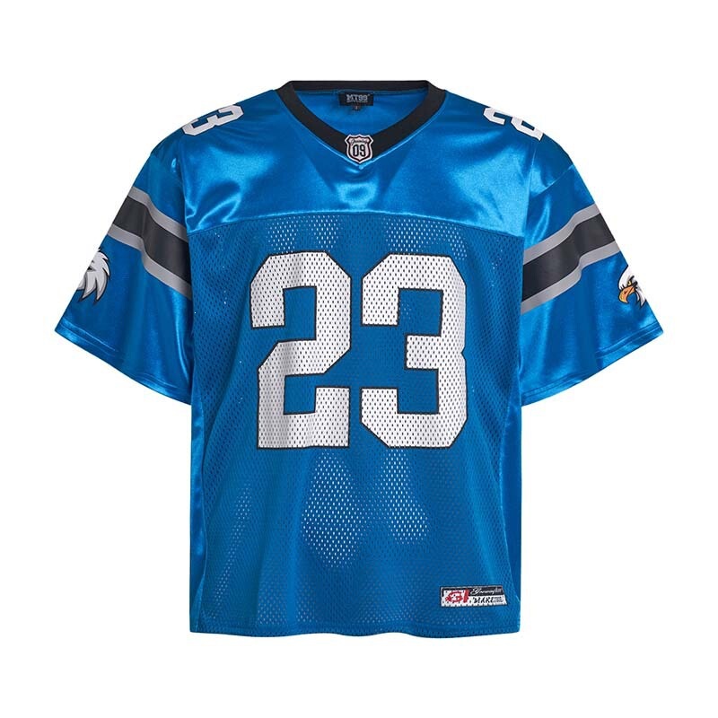 Nfl Style American Football T-Shirt with Glossy Mesh and Number 23 3D Print, Men's Casual Versatile Sports Short Nfl Style American Football T-Shirt with Glossy Mesh and Number 23 3D Print, Men's Casual Versatile Sports Short