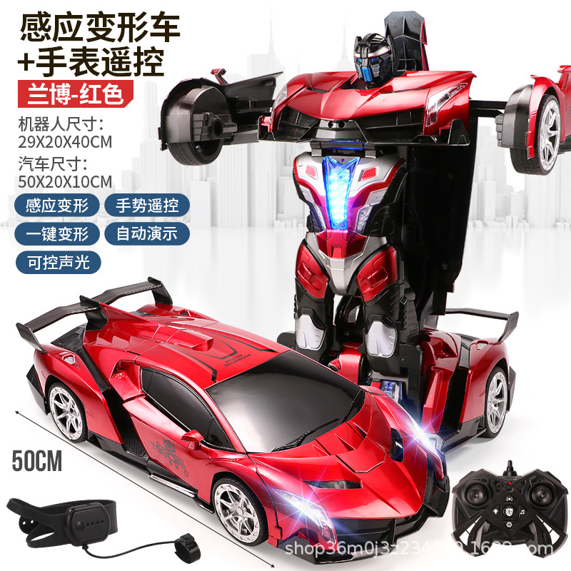 Coche teledirigido con sensor de gestos, coche teledirigido robot con control por voz, coche de carreras eléctrico de gran tamaño para niños, juguete para niños.