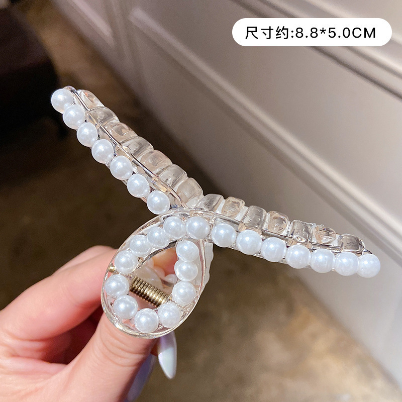 ミルクコーヒー色インスタイル大型サメクリップハイエンドヘアアクセサリー女性のつや消しヘアクリップかわいい卸売|undefined