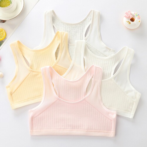 Adolescent Sports Bra for Developing Girls, Non-wired Student Underwear, Teenage Girl's Vest