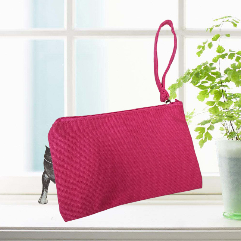 厂家直销广告棉布零钱包帆布小包无底无侧拉链零钱袋创意环保棉布