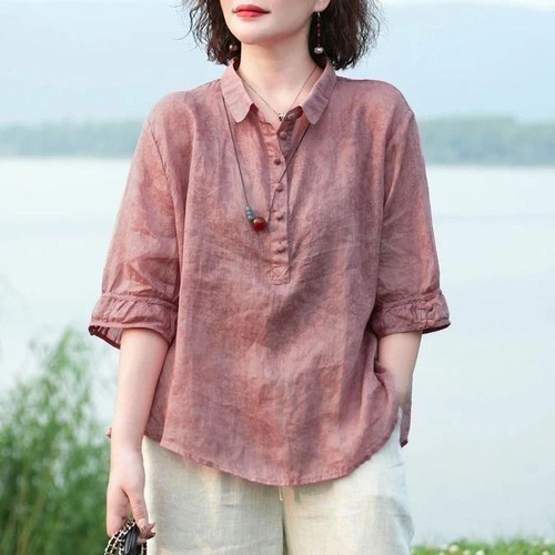 High-end women's new brocade lapel shirt, stylish retro women's sleeveless blouses, slimming, skin-hiding, thin version of small tops