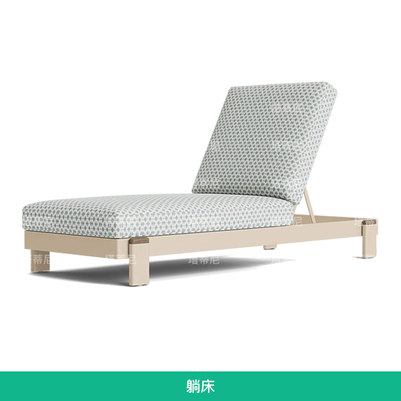 Sofá de aleación de aluminio al aire libre patio villa jardín departamento de ventas diseñador de hoteles al aire libre muebles de ocio image 11