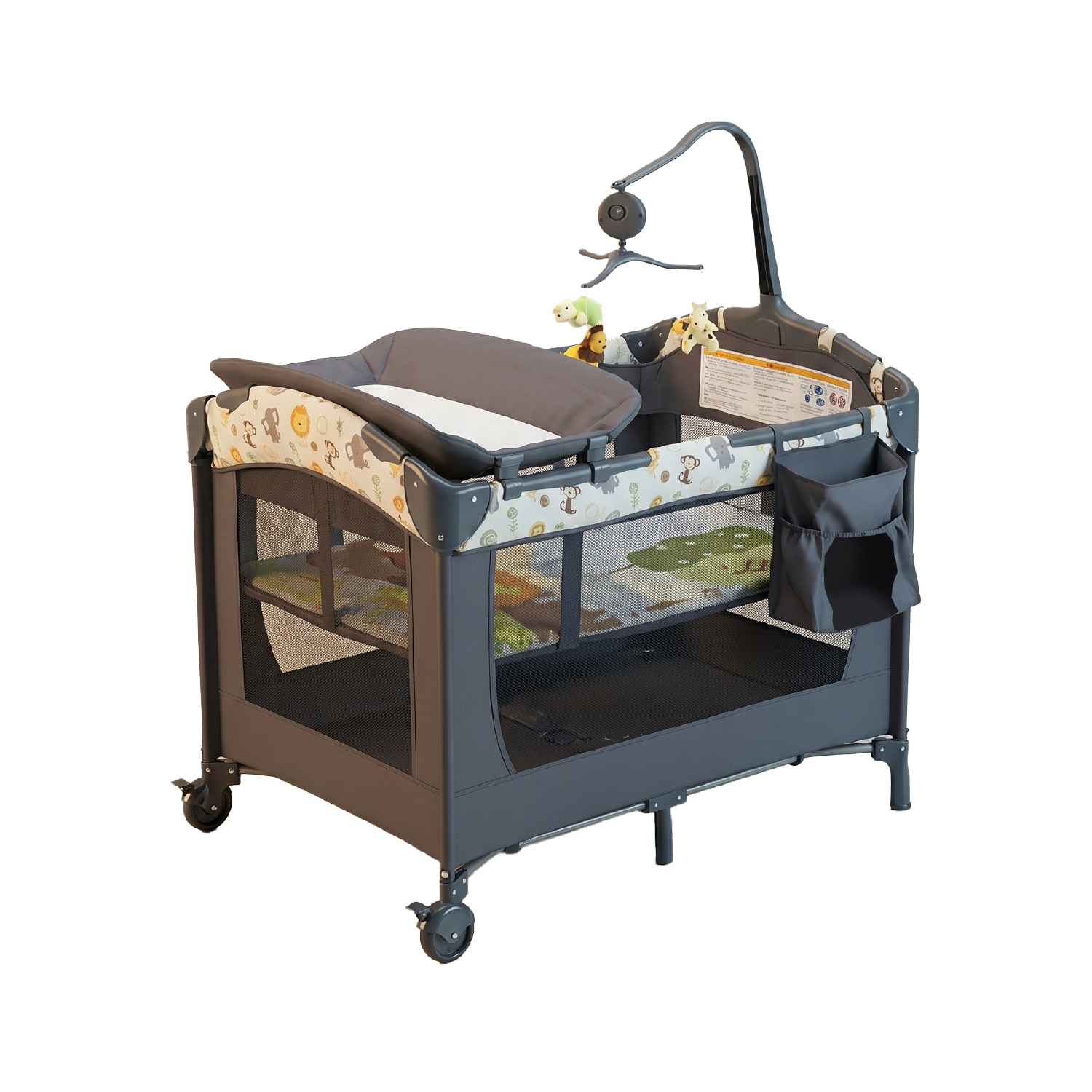 Cuna para bebé al por mayor transfronteriza, cambiador móvil plegable multifuncional, cama especial para bebés y niños pequeños, cama de empalme para bebé
