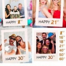 30岁 40岁50岁生日派对纸相框 手持拍照道具 party 用品
