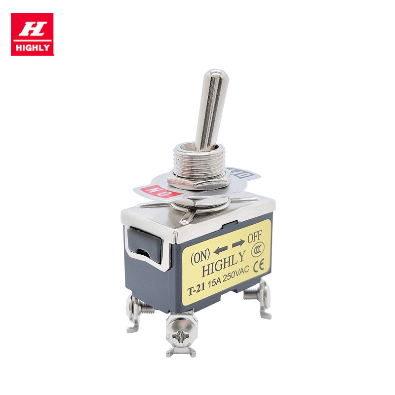 HIGHLY海立钮子开关2档4脚自复位T-21BS-M1/21CS/21AS螺丝焊插脚