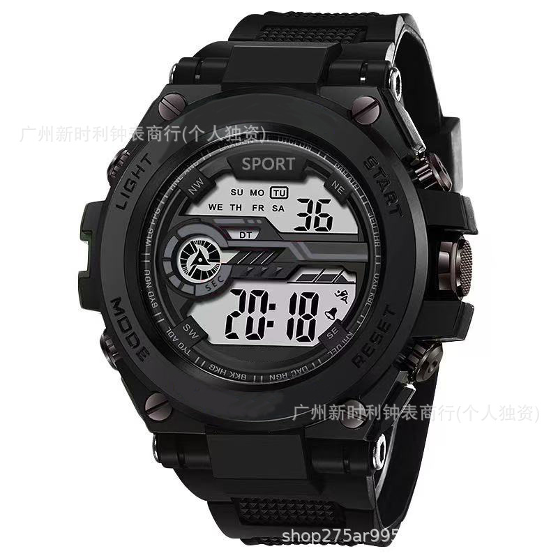 Trendy Simple Outdoor Sports Student Electronic Watch Fashionable Multi-Functional Luminous Waterproof Electronic Watch Dropshipping