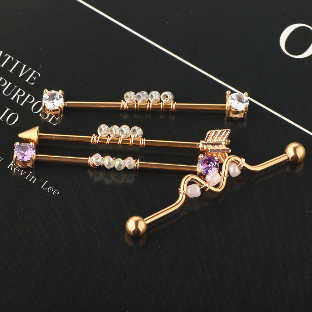 Labret piercing jewelry detail image