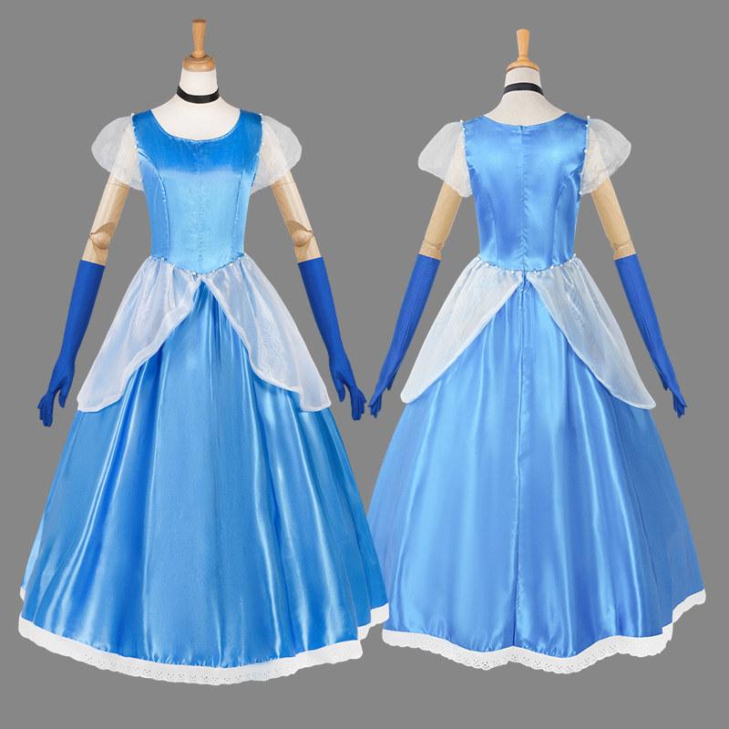 Halloween Annual Meeting Cinderella Cinderella Ball Luxury Dress Princess Dress Blue Dress Stage Performance Dress