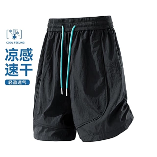 冰丝工装短裤男士2026夏季新款户外运动休闲五分裤子速干短裤外穿