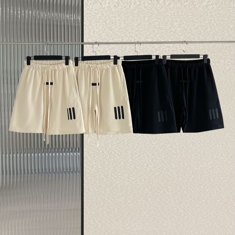 Fog Collaboration Shorts New Style Ess Silicone Loose Casual Drawstring Five-Point Pants Fleece Sports Shorts Summer Trendy Men's